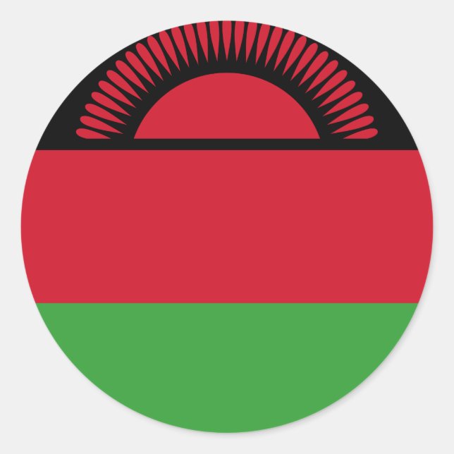 Sticker Rond Drapeau du Malawi (Devant)