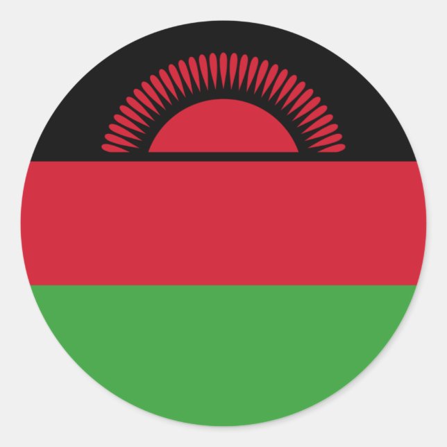 Sticker Rond Drapeau du Malawi (Devant)
