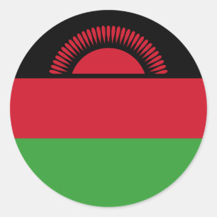 Sticker Rond Drapeau du Malawi
