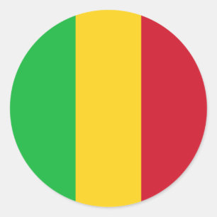 Sticker Rond Drapeau du Mali
