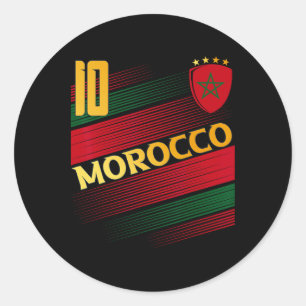 Sticker Rond Drapeau du Maroc Amoureux de la fierté marocaine
