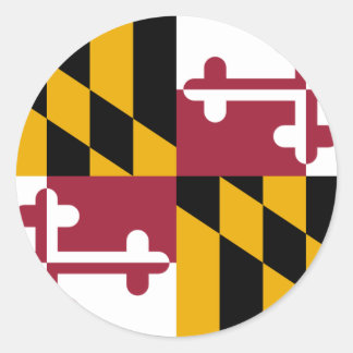 Sticker Rond Drapeau du Maryland