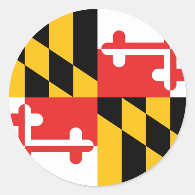 Sticker Rond Drapeau du Maryland (Devant)