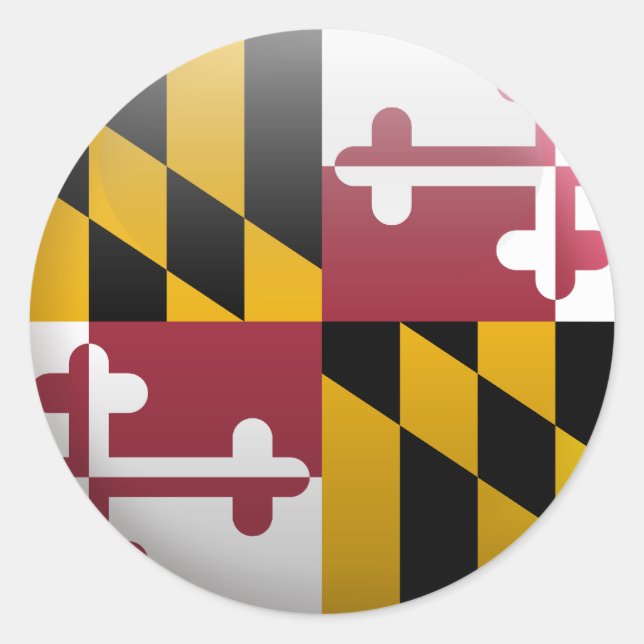 Sticker Rond Drapeau du Maryland (Devant)