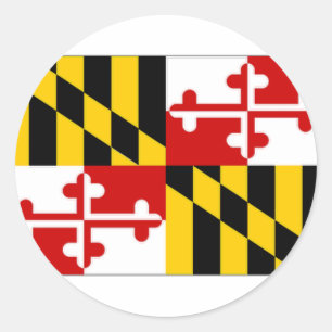 Sticker Rond Drapeau du Maryland des États-Unis