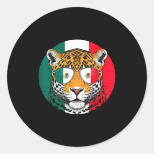 Sticker Rond Drapeau du Mexique Fierté mexicaine Racines mexica