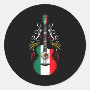 Sticker Rond Drapeau du Mexique fierté mexicaine racines mexica