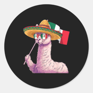 Sticker Rond Drapeau du Mexique fierté mexicaine racines mexica