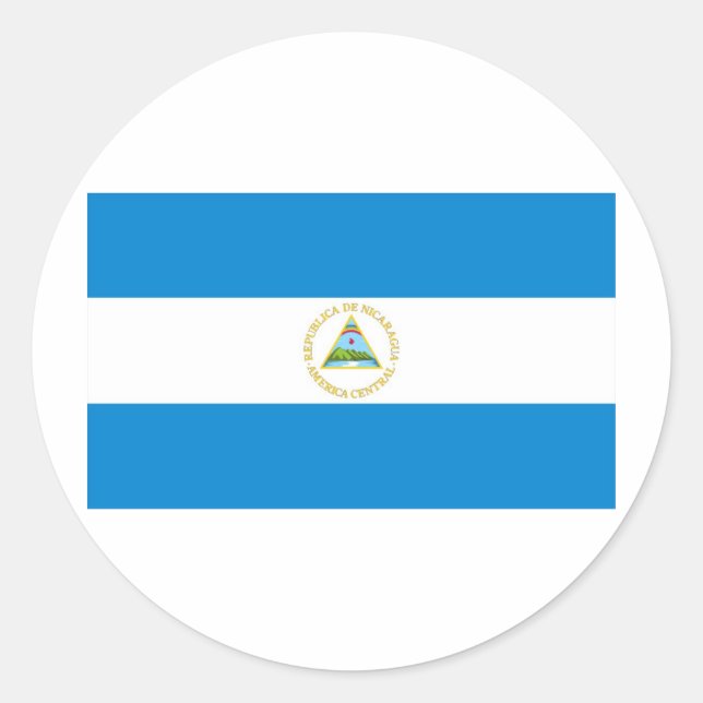 Sticker Rond Drapeau du Nicaragua (Devant)