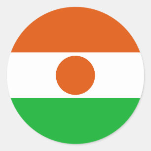 Sticker Rond Drapeau du Niger