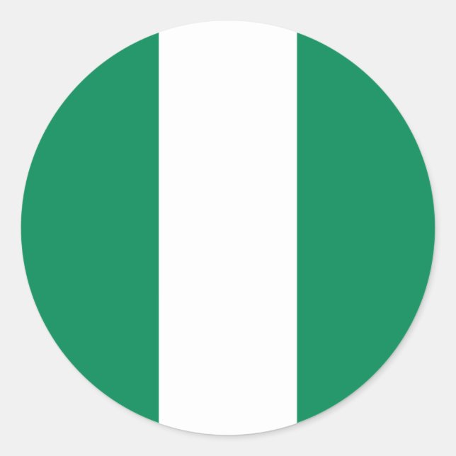 Sticker Rond Drapeau du Nigeria (Devant)