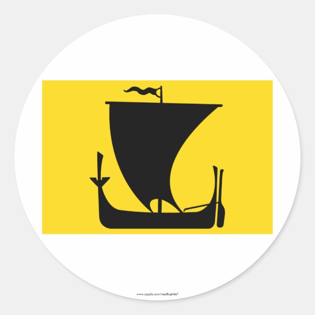 Sticker Rond drapeau du Nordland (Devant)