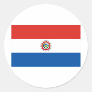 Sticker Rond Drapeau du Paraguay