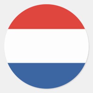 Sticker Rond Drapeau du Pays-Bas