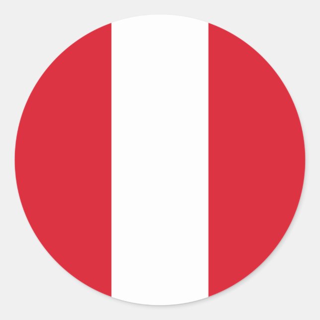 Sticker Rond Drapeau du Pérou (Devant)