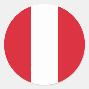 Sticker Rond Drapeau du Pérou