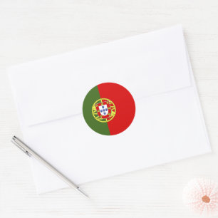 Sticker Rond Drapeau du Portugal
