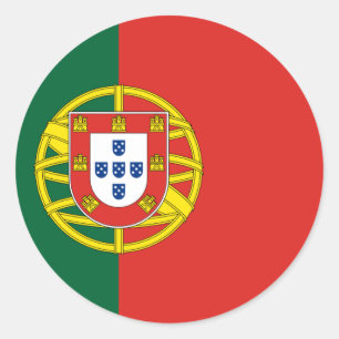Sticker Rond Drapeau du Portugal