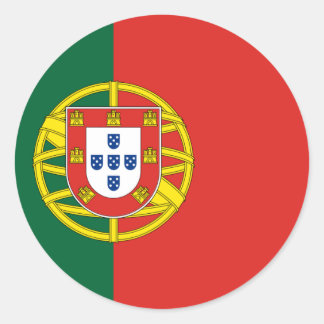 Sticker Rond Drapeau du Portugal