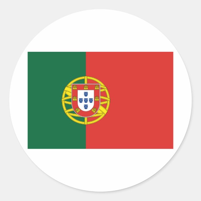 Sticker Rond Drapeau du Portugal (Devant)