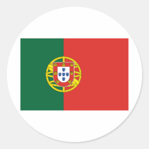 Sticker Rond Drapeau du Portugal