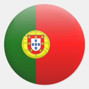 Sticker Rond Drapeau du Portugal
