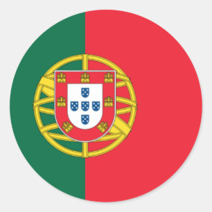 Sticker Rond Drapeau du Portugal
