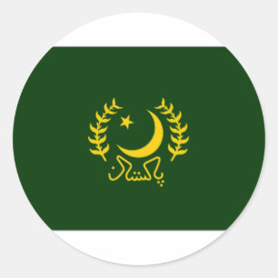 Sticker Rond Drapeau du président pakistanais