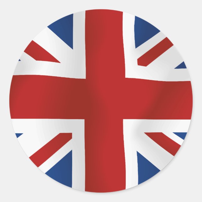 Sticker Rond Drapeau du Royaume-Uni (Devant)