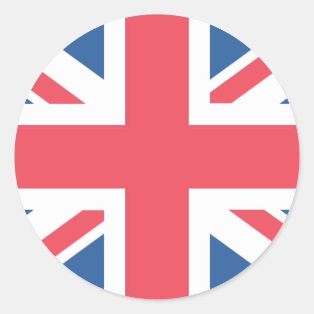 Sticker Rond Drapeau du Royaume-Uni (Devant)
