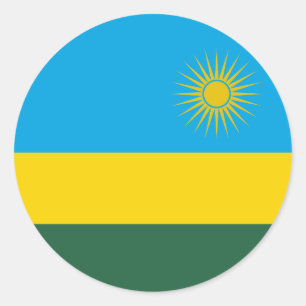 Sticker Rond Drapeau du Rwanda