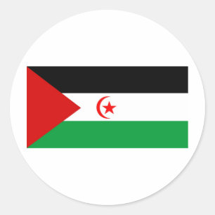 Sticker Rond Drapeau du Sahara occidental