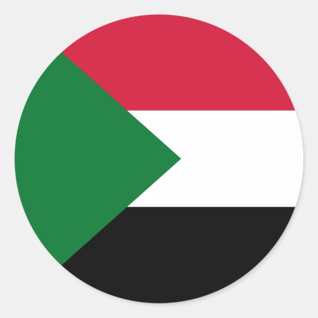 Sticker Rond Drapeau du Soudan (Devant)