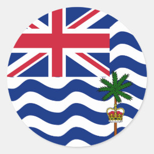 Sticker Rond Drapeau du Territoire britannique de l'Océan Indie