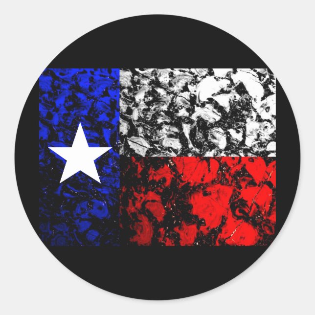 Sticker Rond Drapeau du Texas (Devant)