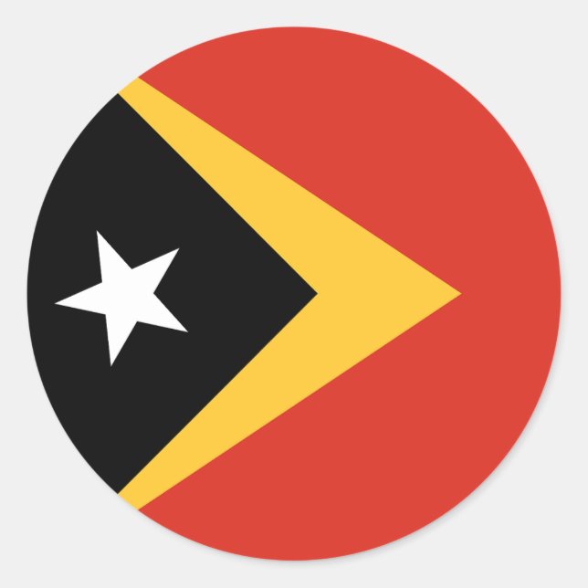 Sticker Rond Drapeau du Timor oriental (Devant)