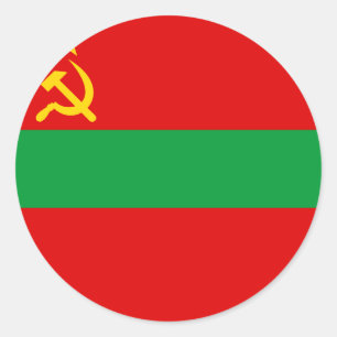 Sticker Rond Drapeau du Transnistrie