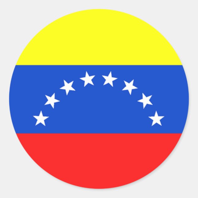 Sticker Rond Drapeau du Venezuela (Devant)
