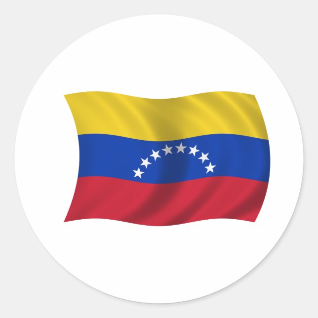 Sticker Rond Drapeau du Venezuela (Devant)