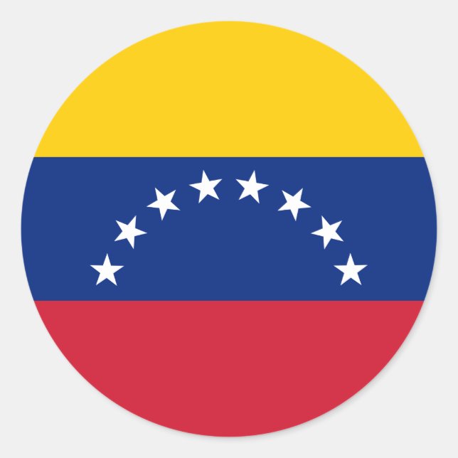 Sticker Rond Drapeau du Venezuela (Devant)