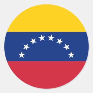 Sticker Rond Drapeau du Venezuela