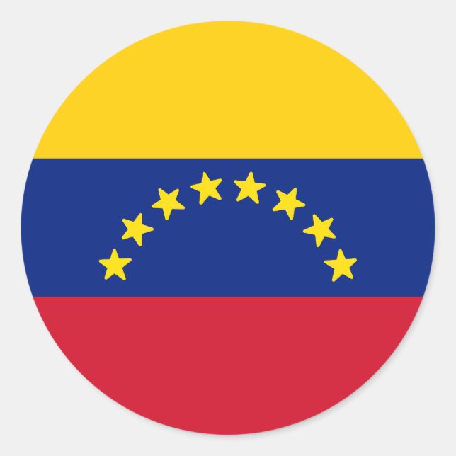 Sticker Rond Drapeau du Venezuela (Devant)