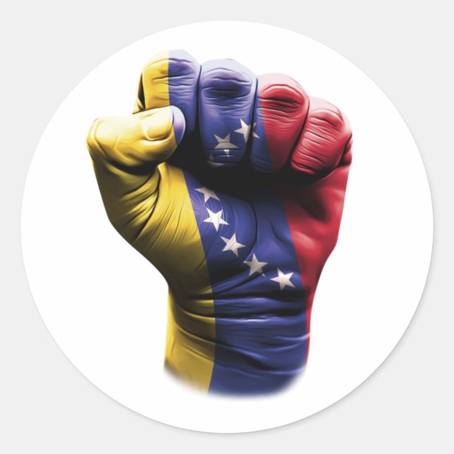 Sticker Rond Drapeau du Venezuela (Devant)
