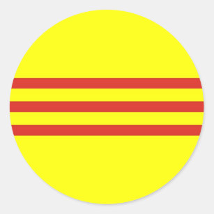 Sticker Rond drapeau du vietnam du sud