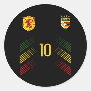 Sticker Rond Drapeau du Zimbabwe Amoureux de la fierté zimbabwé