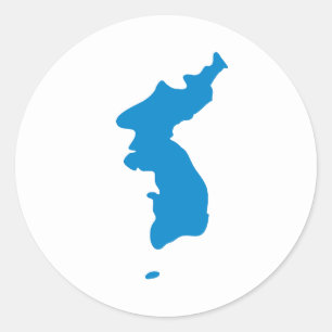 Sticker Rond Drapeau d'unification coréenne