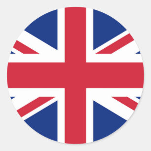 Sticker Rond Drapeau d'Union Jack du R-U - version authentique