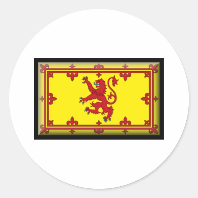 Sticker Rond Drapeau écossais (Devant)