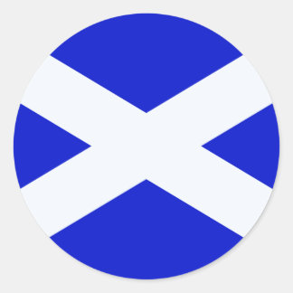 Sticker Rond Drapeau écossais