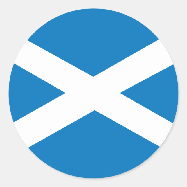 Sticker Rond Drapeau écossais (Devant)